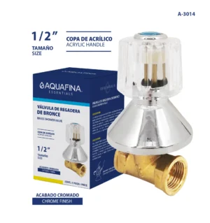 VALVULA P/ DUCHA PEQUEÑA ACRILICA DE BRONCE AQUAFINA // AQF0026