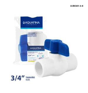 VALVULA PVC ROSCA/LISA 3/4" AQUAFINA // AQF0048